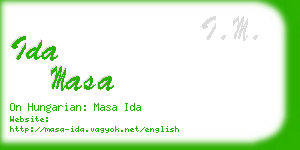 ida masa business card